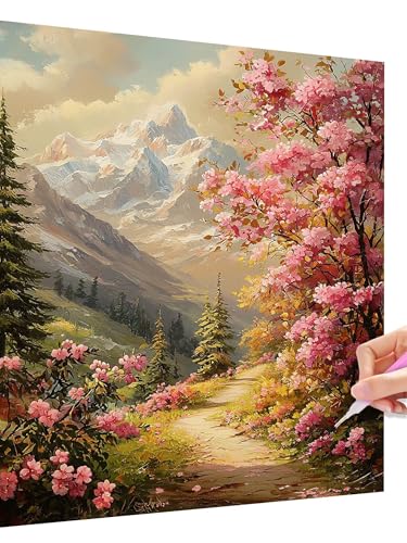 Diamond Painting Erwachsene Landschaft Set Diamant Painting Bilder Kinder Blume, DIY Diamond Crystal Stickerei Bastelset Erwachsene Set, Full Drill Diamant Malerei Wanddeko Geschenke 80x110cm N-2 von Jaeixouu