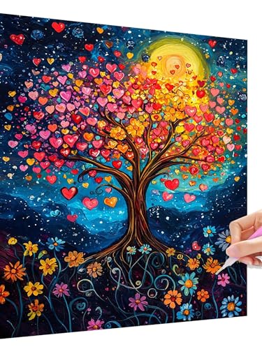 Diamond Painting Erwachsene Mond Set Diamant Painting Bilder Kinder Blume, DIY Diamond Crystal Stickerei Bastelset Erwachsene Set, Full Drill Diamant Malerei Wanddeko Geschenke für Frauen 80x110cm H-1 von Jaeixouu