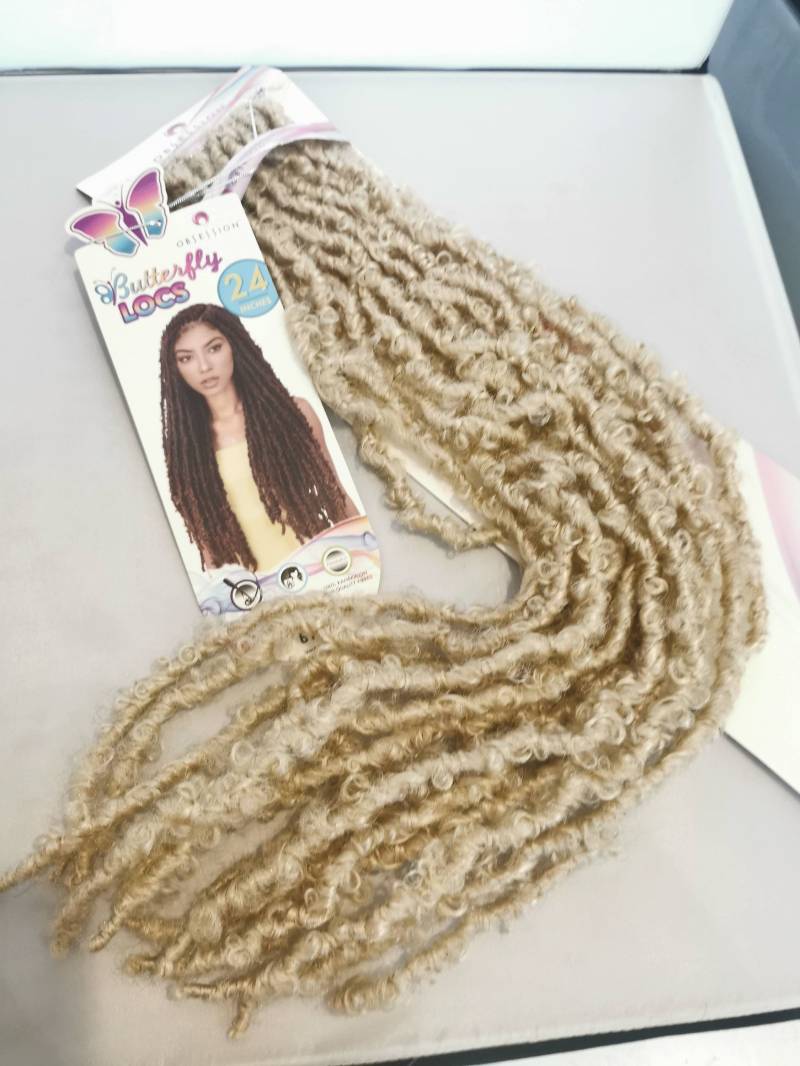 Farbe 613 61 cm Lange Blonde Schmetterling Trendy Dreadlocks. Schöne Crochet Faux Locks. Dreadlocks von JagaziWigMakingTools