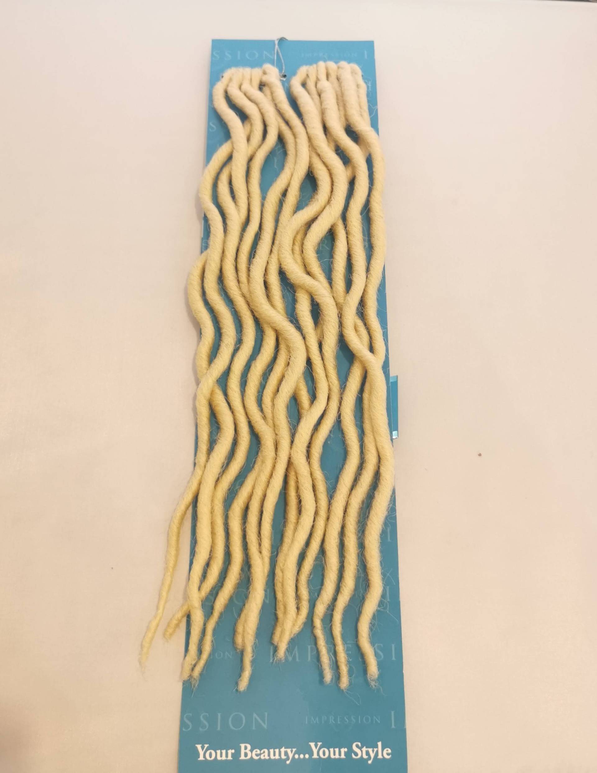 Trendy Blonde 14 Zoll Gewellte Looped Faux Locks, Dreadlocks. Hübsche, Gehäkelte Dread Locks von JagaziWigMakingTools