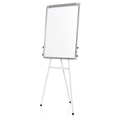 Jago® Flipchart Coyote – 60 x 90 cm, höhenverstellbar, Staffelei, Stiftablage, mit zahlreichem Zubehör - Magnetisches Whiteboard, Magnettafel, Präsentationstafel, weiße Magnettafel von Jago