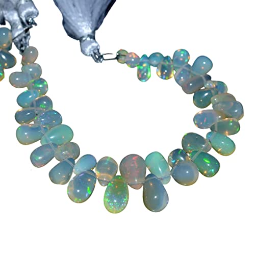 AAA+ Äthiopischer Opal-Edelstein, einfache Tropfen, Welo-Opal-Edelstein-Tropfen, mehrere Feueropale, lose Tropfen, Opal, glatte Tropfen für Schmuck von Jaipur Gems Mart