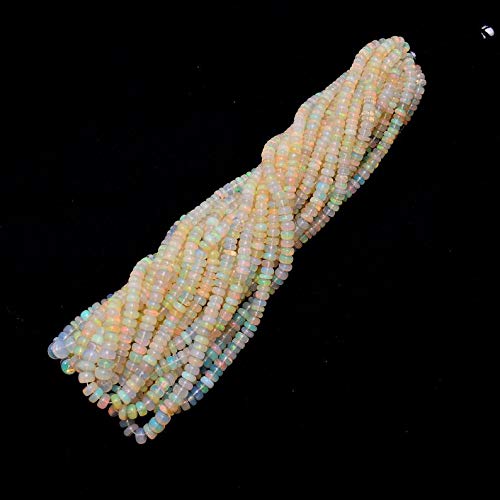 AAA+ äthiopische Welo-Opal-Perlen, glatte 5 - 8 mm Perlen, natürlicher äthiopischer Welo-Feuer-Opal-Edelstein, 20,3 cm Strang von Jaipur Gems Mart