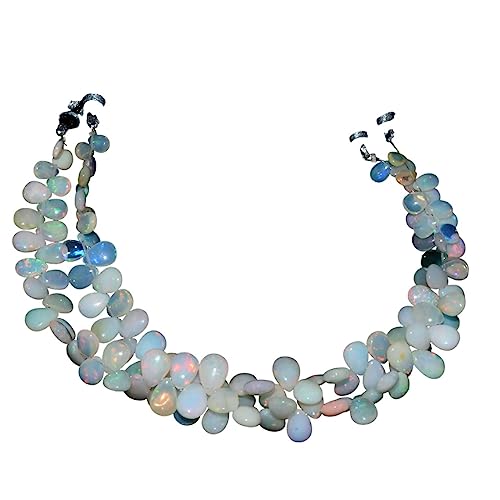 Natürliche äthiopische Welo-Opal-Perlen, rund, facettiert, Edelstein, 3 - 6 mm, lose Perlen, 43,2 cm Strang, äthiopischer Opal-Edelstein, Welo-Opal-Perlen von Jaipur Gems Mart