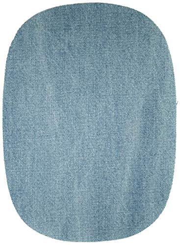 Jajasio 1 Jeans Flicken zum Aufbügeln 100% Baumwolle Bügelflicken Jeans Patches 18cm x 13cm hellblau Jeans Reparatur Flicken von Jajasio