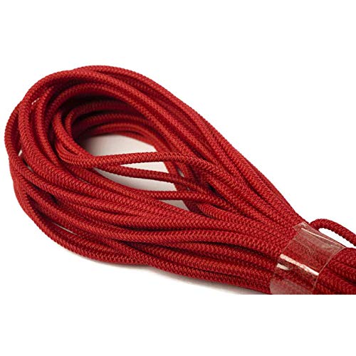 Jajasio 10 m Gummikordel 3mm, Elastische Kordel Auswahl aus 37 Farben Gummischnur Elastische Kordel/Farbe: 09 - rot von Jajasio