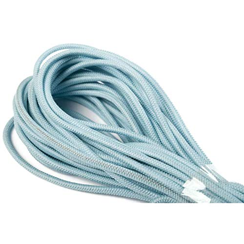 Jajasio 10 m Gummikordel 3mm, Elastische Kordel Auswahl aus 37 Farben Gummischnur Elastische Kordel/Farbe: 16 - hellblau von Jajasio