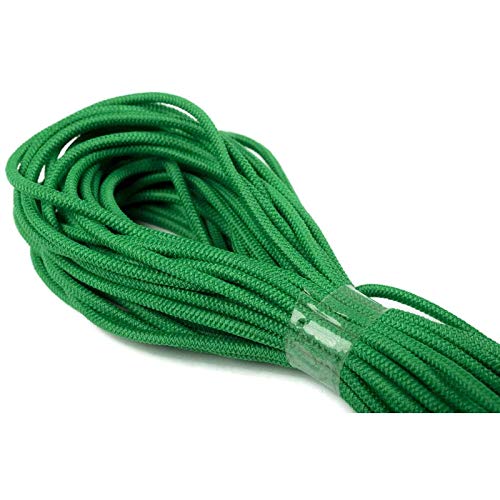 Jajasio 10 m Gummikordel 3mm, Elastische Kordel Auswahl aus 37 Farben Gummischnur Elastische Kordel/Farbe: 32 - saphirgrün von Jajasio