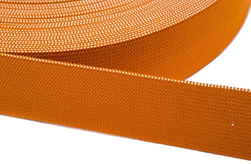 Jajasio 12 Meter Gummiband zum Nähen in 20 Farben elastische Band für Kleid Rock Hosen 04 - orange 20mm von Jajasio