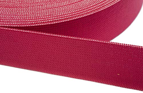 Jajasio 12 Meter Gummiband zum Nähen in 20 Farben elastische Band für Kleid Rock Hosen 05 - pink 15mm von Jajasio