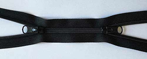 Jajasio 2 Wege Reißverschluss 60cm lang, 5mm Spiral Zweiwege Farbe: schwarz Jajasio 2 Wege Reißverschluss 60cm lang, 5mm Spiral Zweiwege Farbe: schwarz von Jajasio