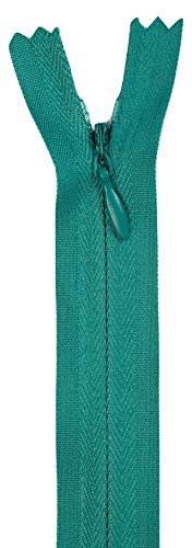 Jajasio 4 STK. Nahtfeiner Reißverschlüsse Nicht teilbar in 35 Farben smaragdgrün 45cm Verdeckter Reißverschluss von Jajasio