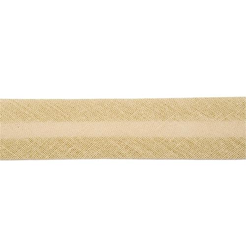 Jajasio Baumwoll Schrägband 25mm breit in 40 Farben, Einfassband Baumwolle Nahtband/Farbe: 03 - dunkelbeige von Jajasio