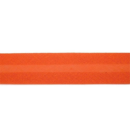 Jajasio Baumwoll Schrägband 25mm breit in 40 Farben, Einfassband Baumwolle Nahtband/Farbe: 11 - orangerot von Jajasio