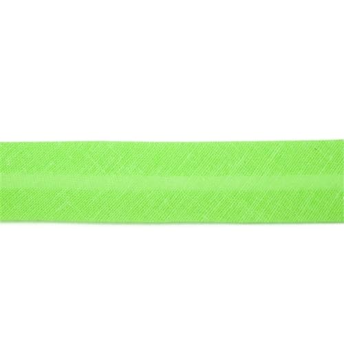 Jajasio Baumwoll Schrägband 25mm breit in 40 Farben, Einfassband Baumwolle Nahtband/Farbe: 20 - lime von Jajasio