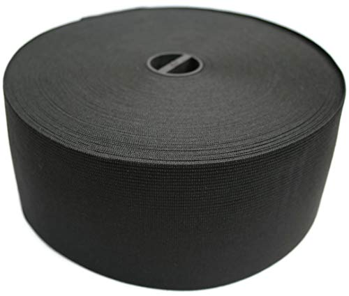 Jajasio Gummiband schwarz 80mm 12 Meter, Elastisches Band für Nähen von Jajasio