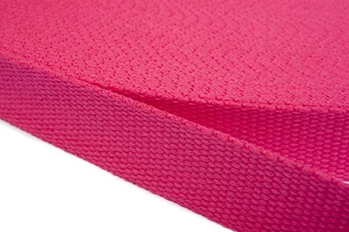 Jajasio Gurtband Baumwolle 10mm Breit, Baumwollgurtband Taschengurtband 07 - rosa/pink 12 Meter von Jajasio