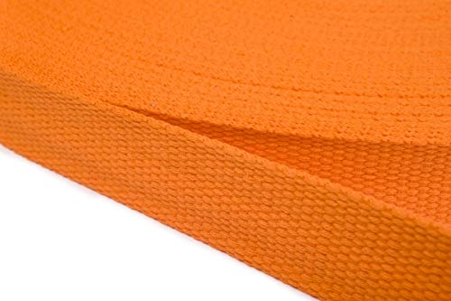 Jajasio Gurtband Baumwolle 15mm Breit, Baumwollgurtband Taschengurtband 06 - orange 12 Meter von Jajasio