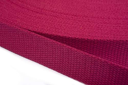 Jajasio Gurtband Baumwolle 40mm Breit, Baumwollgurtband Taschengurtband 08 - Fuchsia 12 Meter von Jajasio