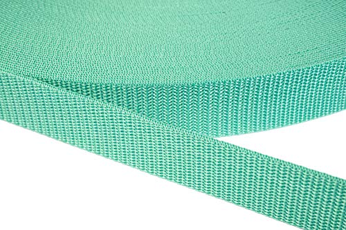 Jajasio PP Gurtband 15mm breit aus Polypropylen, 1.2mm Stark in 41 Farben 30 - mittleres aquamarin 50 Meter von Jajasio