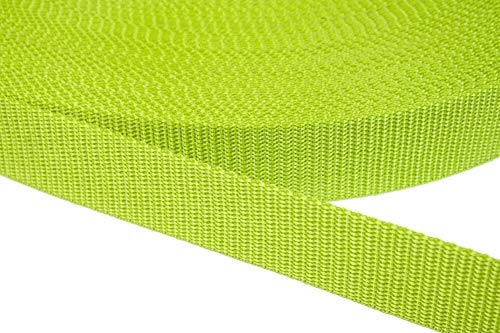 Jajasio PP Gurtband 20mm breit aus Polypropylen, 1.2mm Stark in 41 Farben 33 - Lime 6 Meter von Jajasio