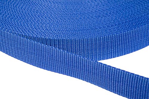 Jajasio PP Gurtband 40mm breit aus Polypropylen, 1.2mm Stark in 41 Farben 26 - Royalblau 50 Meter von Jajasio