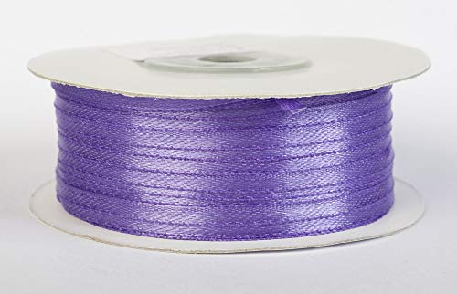 Jajasio Satinband 100 Yard-Rolle, 3mm breit, Auswahl aus 50 Farben/Farbe: 44 - violett, Geschenkband, Schleifenband von Jajasio