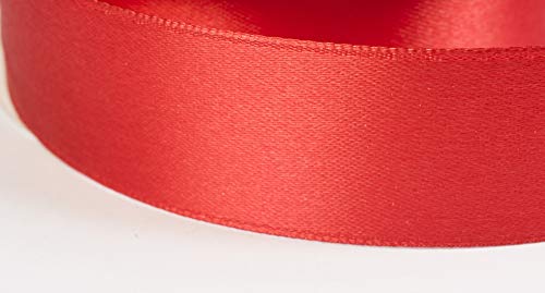 Jajasio Satinband 30 Yard-Rolle, 18mm breit, Auswahl aus 50 Farben/Farbe: 38 - rot, Geschenkband, Schleifenband von Jajasio