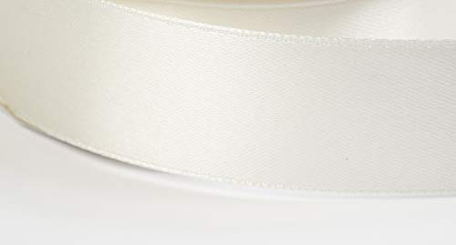 Jajasio Satinband 30 Yard-Rolle, 50mm breit, Auswahl aus 50 Farben/Farbe: 02 - Creme, Geschenkband, Schleifenband von Jajasio