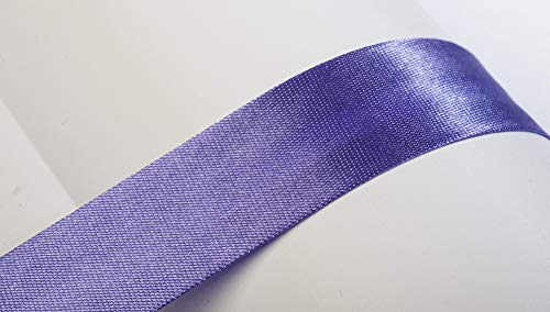 Jajasio Schrägband, 10m, Atlas (Satin), 19mm, gefalzt 30 ? blauviolett, Textilband, Einfassband in 40 Farben von Jajasio