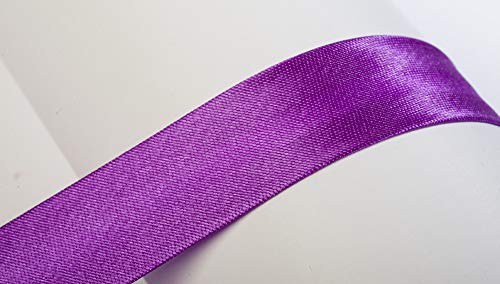 Jajasio Schrägband, 10m, Atlas (Satin), 19mm, gefalzt 31 ? Fuchsia, Textilband, Einfassband in 40 Farben von Jajasio