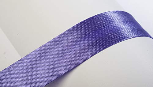 Jajasio Schrägband, 10m, Atlas (Satin), 25mm, gefalzt 30 ? blauviolett, Textilband, Einfassband in 40 Farben von Jajasio