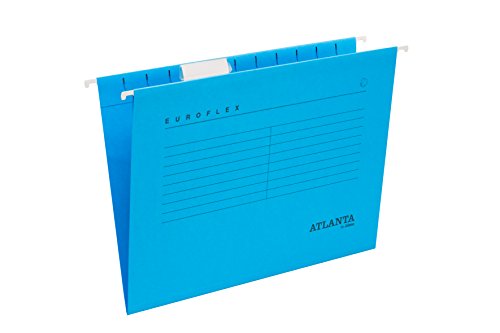 Jalema 2652742600 Hängemappen Euroflex, Hängeregister DIN A4, seitlich offen, Sichtreiter, FSC®-zertifiziert, 25er Packung, blau von Djois