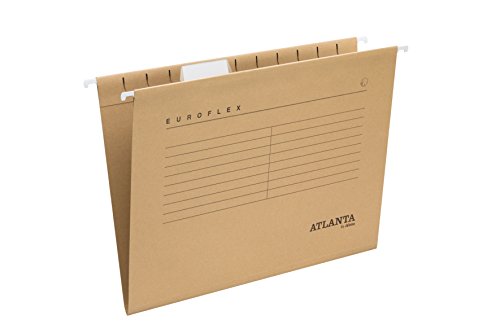 Jalema 2652742700 Hängemappen Euroflex, Hängeregister DIN A4, seitlich offen, Sichtreiter, FSC®-zertifiziert, 25er Packung, natron braun von Djois