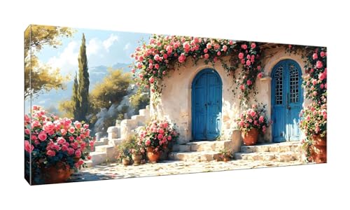 100x250cm 5D Diamond Painting Erwachsene Groß Diamond Painting Blumenmauer Dorfhaus Diamant painting Stickerei Kunst Malerei Nach Zahlen Kits Diamond Painting Set für Wanddekoration zu Hause G-377 von Jalican