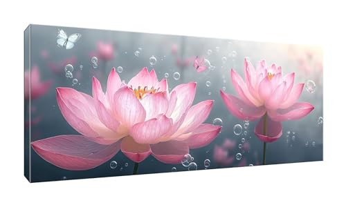 100x250cm 5D Diamond Painting Erwachsene Groß Diamond Painting Lotus Butterfly Diamant painting Kinder Stickerei Kunst Malerei Nach Zahlen Kits Diamond Painting Set für Wanddekoration zu Hause G-288 von Jalican