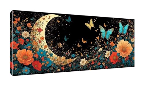 100x250cm 5D Diamond Painting Erwachsene Groß Diamond Painting Schmetterling Blume Diamant painting Stickerei Kunst Malerei Nach Zahlen Kits Diamond Painting Set für Wanddekoration zu Hause G-319 von Jalican