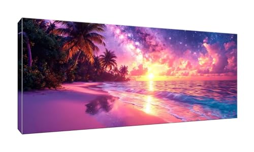 100x250cm 5D Diamond Painting Erwachsene Groß Diamond Painting Strand Sonnenuntergang Diamant painting Stickerei Kunst Malerei Nach Zahlen Kits Diamond Painting Set für Wanddekoration zu Hause G-265 von Jalican