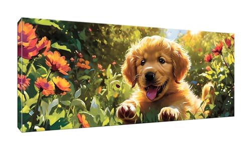 100x250cm 5D Diamond Painting Erwachsene Groß XXL Diamond Painting Blumen Hund Diamant painting Kinder Stickerei Kunst Malerei Nach Zahlen Kits Diamond Painting Set für Wanddekoration zu Hause G-338 von Jalican