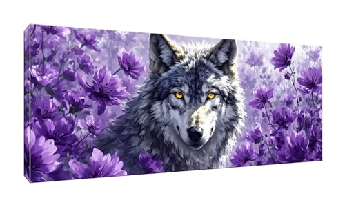 100x250cm 5D Diamond Painting Erwachsene Groß XXL Diamond Painting Blumen Wolf Diamant painting Kinder Stickerei Kunst Malerei Nach Zahlen Kits Diamond Painting Set für Wanddekoration zu Hause G-361 von Jalican