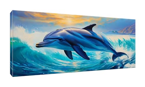 100x250cm 5D Diamond Painting Erwachsene Groß XXL Diamond Painting Delphin Diamant painting Kinder Stickerei Kunst Malerei Nach Zahlen Kits Diamond Painting Set für Wanddekoration zu Hause G-279 von Jalican