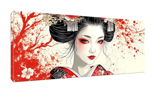 100x250cm 5D Diamond Painting Erwachsene Groß XXL Diamond Painting Geisha Diamant painting Kinder Stickerei Kunst Malerei Nach Zahlen Kits Diamond Painting Set für Wanddekoration zu Hause G-928 von Jalican