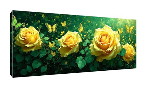 100x250cm 5D Diamond Painting Erwachsene Groß XXL Diamond Painting Gelbe Rose Diamant painting Kinder Stickerei Kunst Malerei Nach Zahlen Kits Diamond Painting Set für Wanddekoration zu Hause G-385 von Jalican