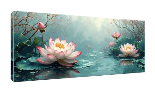 100x250cm 5D Diamond Painting Erwachsene Groß XXL Diamond Painting Lotusteich Diamant painting Kinder Stickerei Kunst Malerei Nach Zahlen Kits Diamond Painting Set für Wanddekoration zu Hause G-291 von Jalican