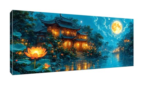 100x250cm 5D Diamond Painting Erwachsene Groß XXL Diamond Painting Mond Dachboden Diamant painting Kinder Stickerei Kunst Malerei Nach Zahlen Kits Diamond Painting Set für Wanddekoration zu Hause G966 von Jalican