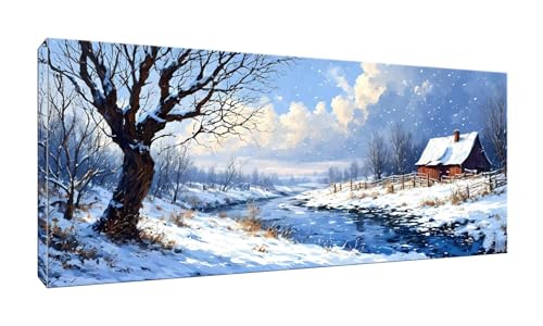 100x250cm 5D Diamond Painting Erwachsene Groß XXL Diamond Painting Schneeszene Diamant painting Kinder Stickerei Kunst Malerei Nach Zahlen Kits Diamond Painting Set für Wanddekoration zu Hause G-907 von Jalican