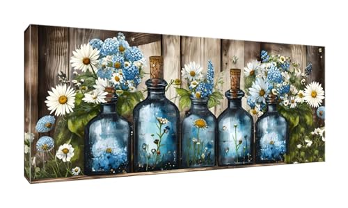 5D DIY Diamond Painting Kits Vollbohrer Groß 20x50cm, Blumen Flasche Diamant Painting Kunst Bild Kit, Leinwand Kreuzstich Stickerei Nach Zahlen Painting Zubehör für Erwachsene/Wand/Wohnkultur G-364 von Jalican