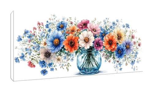 5D DIY Diamond Painting Kits Vollbohrer Groß 20x50cm, Blumen Vase Diamant Painting Kunst Bild Kit, Leinwand Kreuzstich Stickerei Nach Zahlen Painting Zubehör für Erwachsene/Wand/Wohnkultur G-331 von Jalican