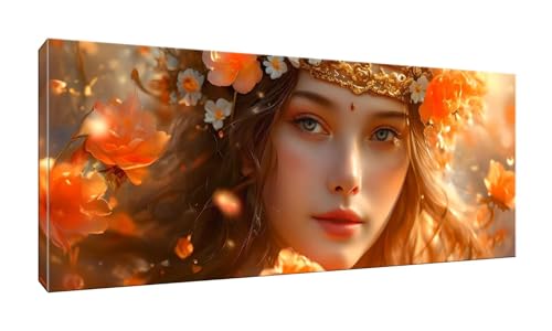 5D DIY Diamond Painting Kits Vollbohrer Groß 20x50cm, Blumengott Diamant Painting Kunst Bild Kit, Leinwand Kreuzstich Stickerei Nach Zahlen Painting Zubehör für Erwachsene/Wand/Wohnkultur G-378 von Jalican