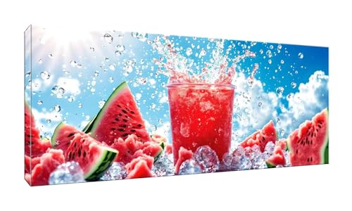 5D DIY Diamond Painting Kits Vollbohrer Groß 20x50cm, Frucht Wassermelone Diamant Painting Kunst Bild Kit, Leinwand Kreuzstich Stickerei Nach Zahlen Painting Zubehör für Erwachsene Wohnkultur G-773 von Jalican